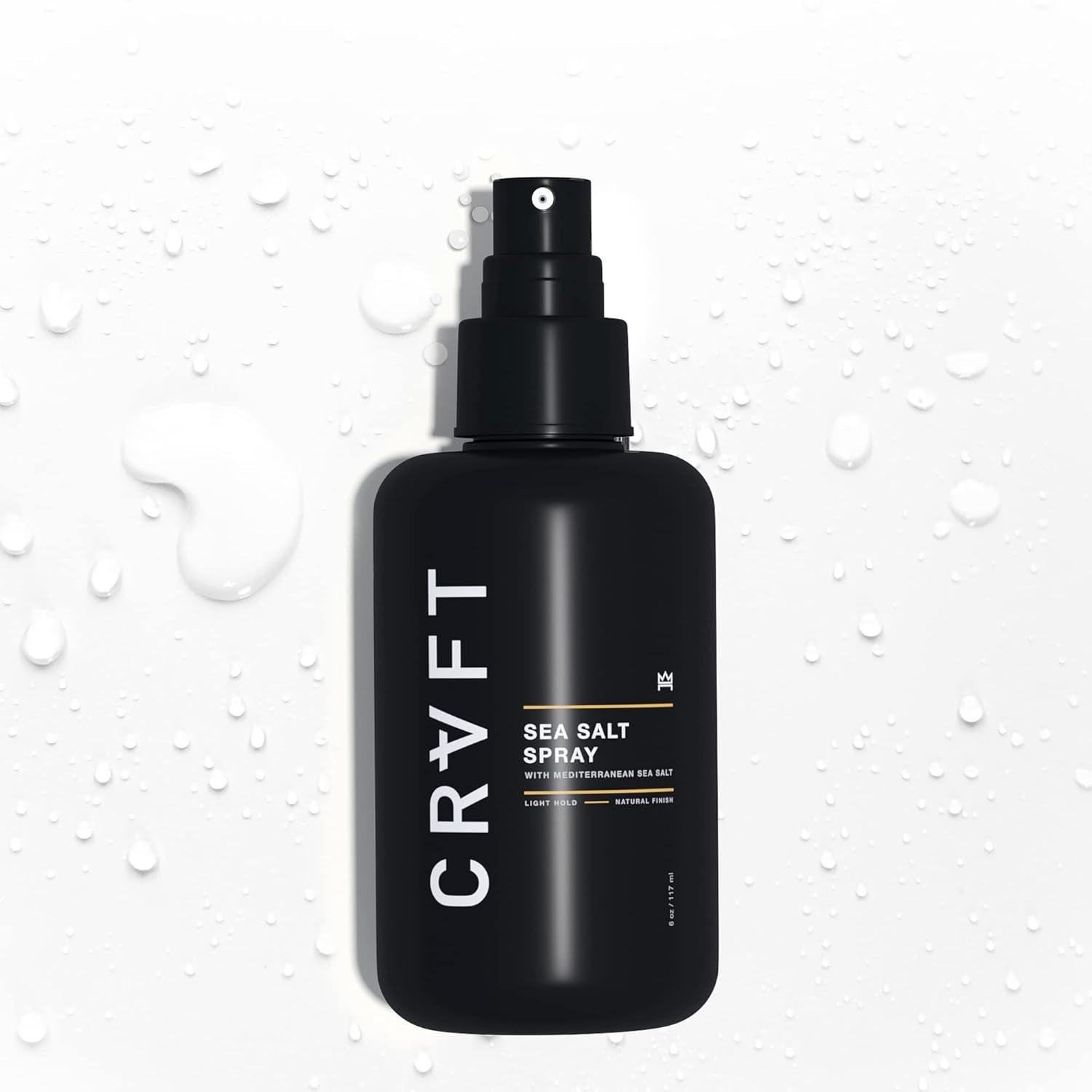 CRVFT Sea Salt Spray 6Oz | Light Hold/Natural Finish | Add Volume & Texture | Ideal for All Hair Types & Lengths | Men'S Texturizing Surf Spray | Made in the USA | Paraben & Sulfate Free [Scented]